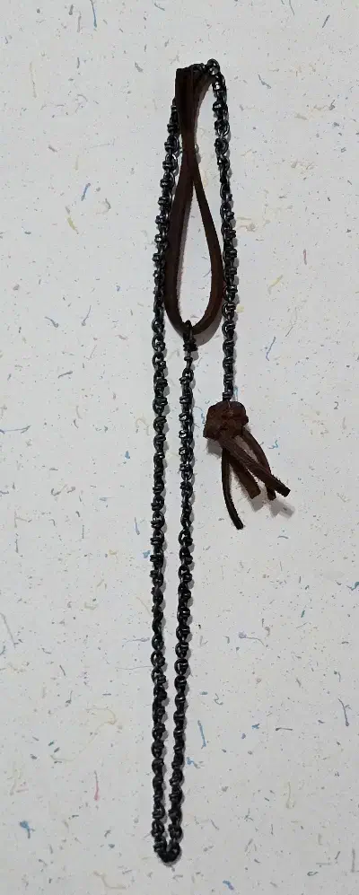 زنجیر دست بافت کلفت ریزبافت با دسته و سری چرم|زیورآلات و اکسسوری|تهران, مقدم|دیوار