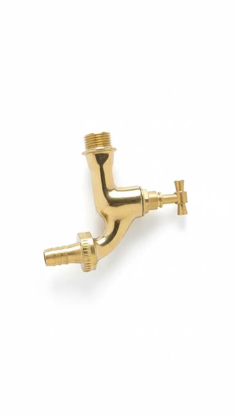 شیرآب حیاطی برنجی|مصالح و تجهیزات ساختمان|آبیک, |دیوار