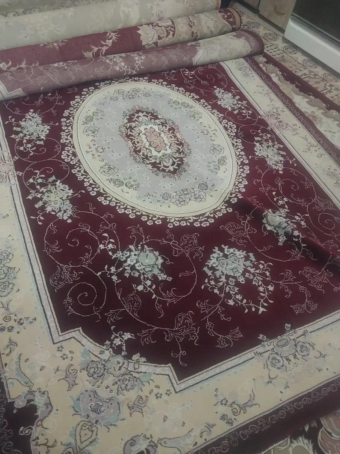 فرش زرشکی 500 شانه 440 شانه|فرش|قیدار, |دیوار