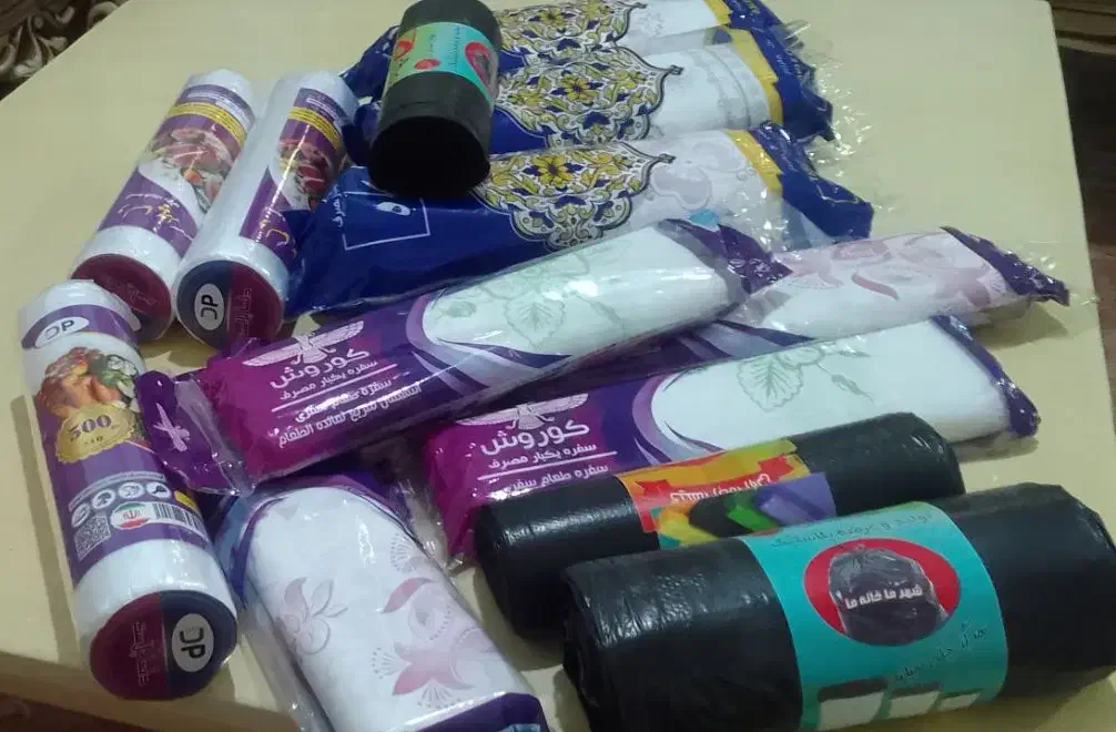 سفره و کیسه زباله یک بار مصرف|ظروف نگهدارنده، پلاستیکی، یکبارمصرف|اسلامشهر, شهرک قائمیه|دیوار