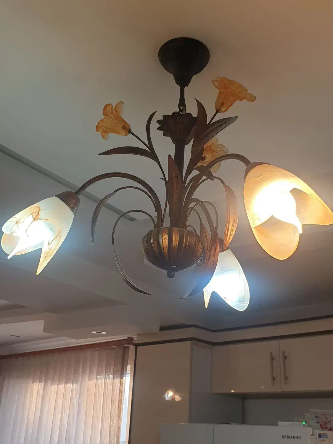 لوستر ۸ شاخه و ۳ شاخه|لوستر و چراغ آویز|رشت, کاکتوس|دیوار