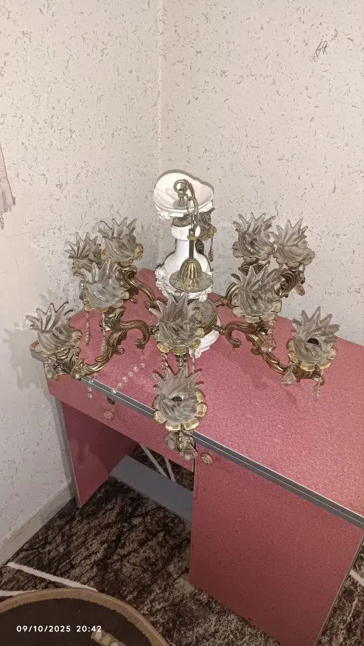 لوستر ۱۲ شعله|لوستر و چراغ آویز|کرج, مصباح|دیوار