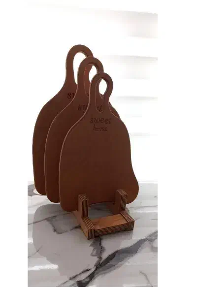 پایه لیزری وسه تخته چوبی سرو|ظروف سرو و پذیرایی|کنگاور, |دیوار