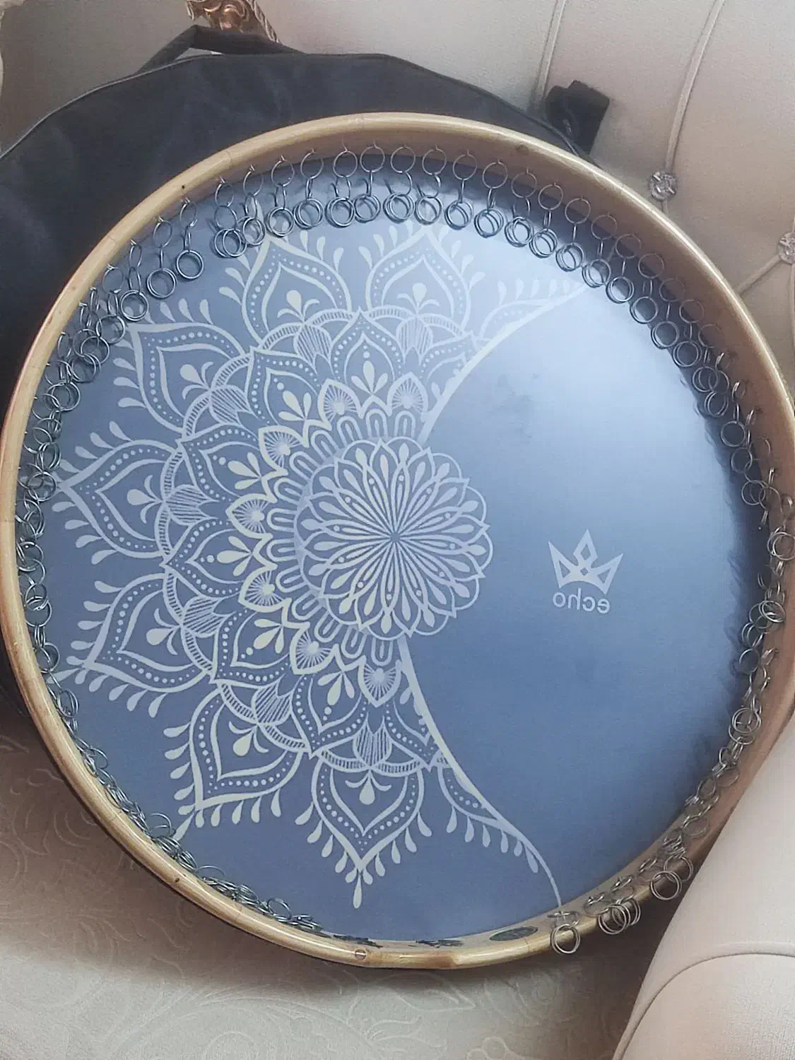 ساز دف برند اکو طرح فلورا مشکی|سازهای سنتی|خرمدره, |دیوار