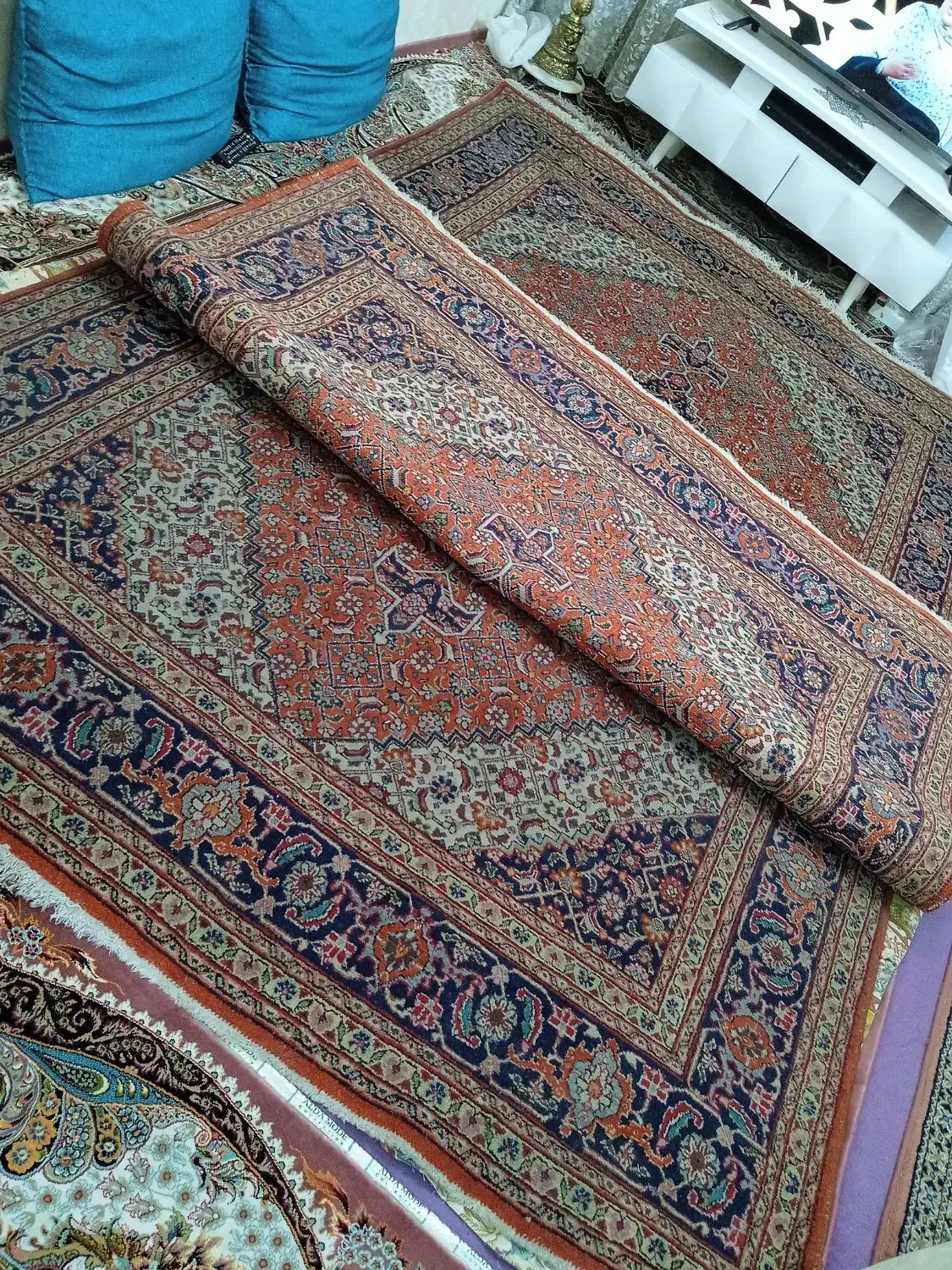 یک جفت فرش دستبافت ۶متری تبریز|فرش|تهران, ارامنه|دیوار