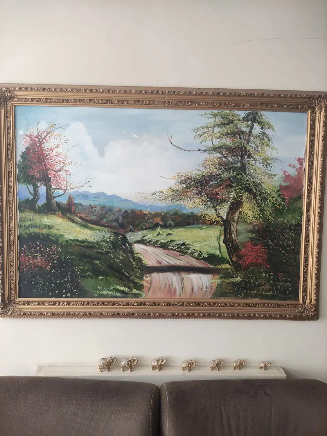 تابلو رنگ روغن طبیعت بسیار بزرگ|تابلو، نقاشی، عکس|مشهد, دانشجو|دیوار