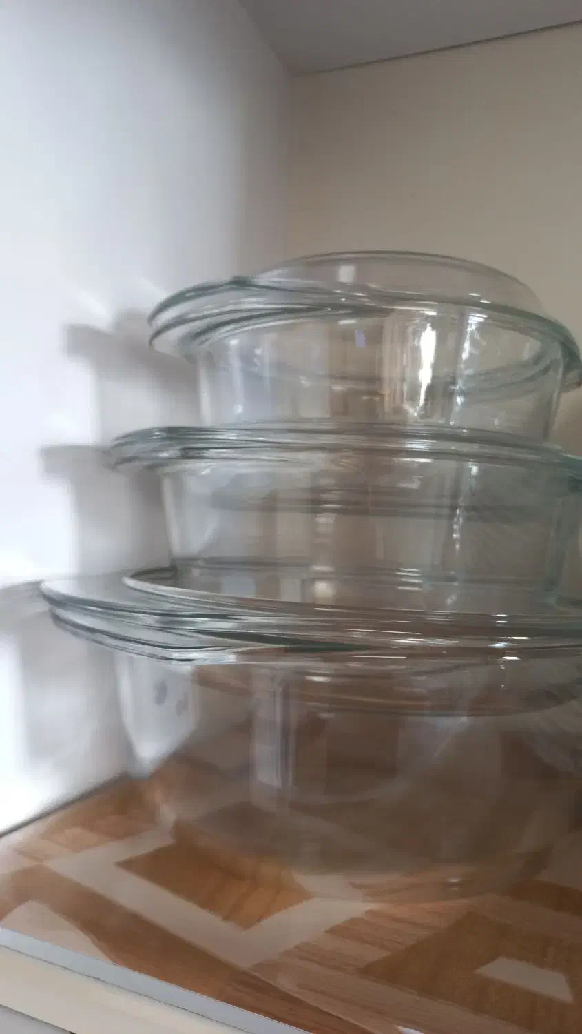 قابلمه ۳ تایی پیرکس فرانسه|ظروف پختوپز|اندیشه, شهرک صدف|دیوار