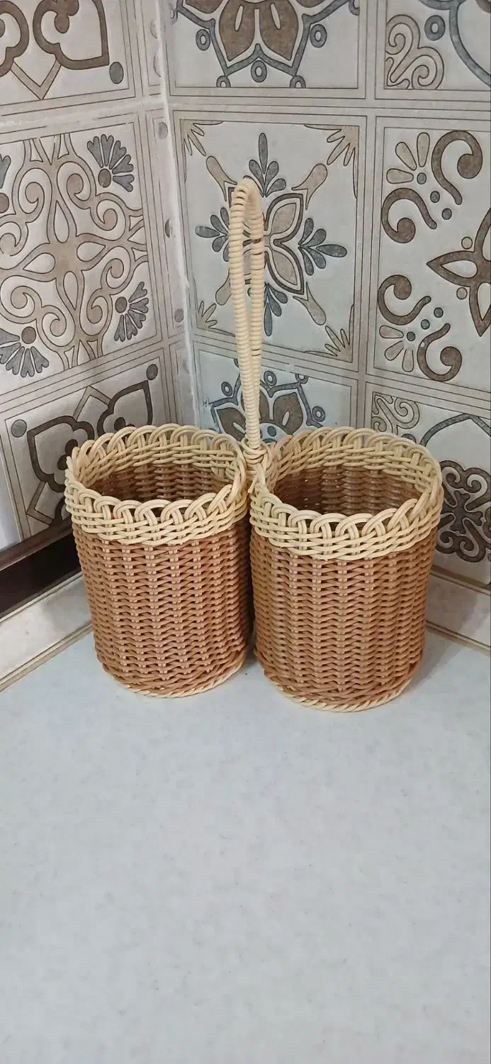 جا قاشقی دو قلو حصیری|ظروف سرو و پذیرایی|همدان, |دیوار