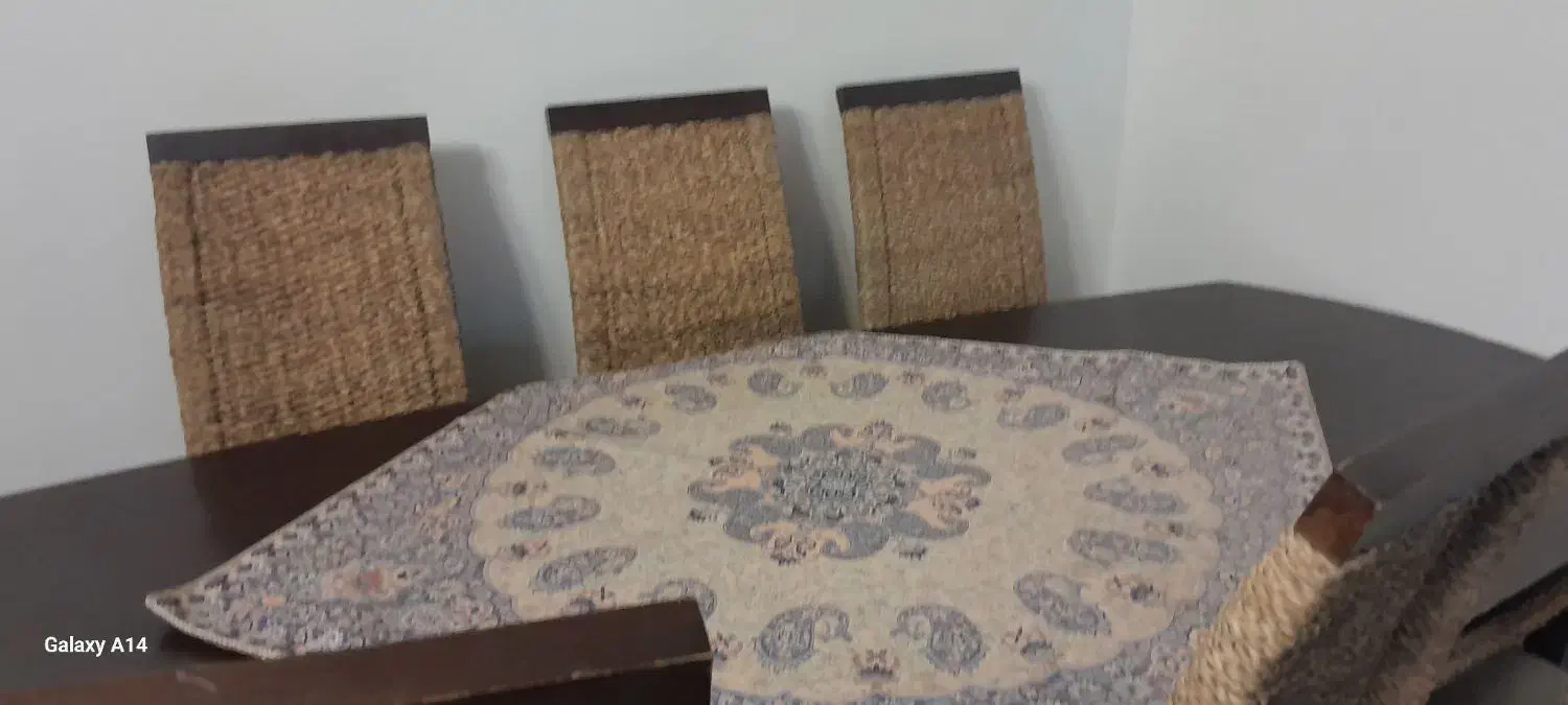 میز نهار خوری ۸ نفره ترکیبی حسیر بافی وکف پارچه|میز و صندلی غذاخوری|پردیس, فاز ۱۱|دیوار