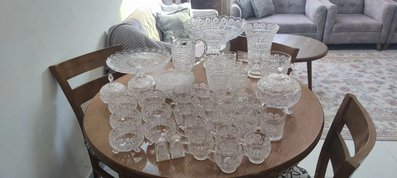ست کامل ظروف بلوری pk|ظروف سرو و پذیرایی|رشت, شالکو|دیوار