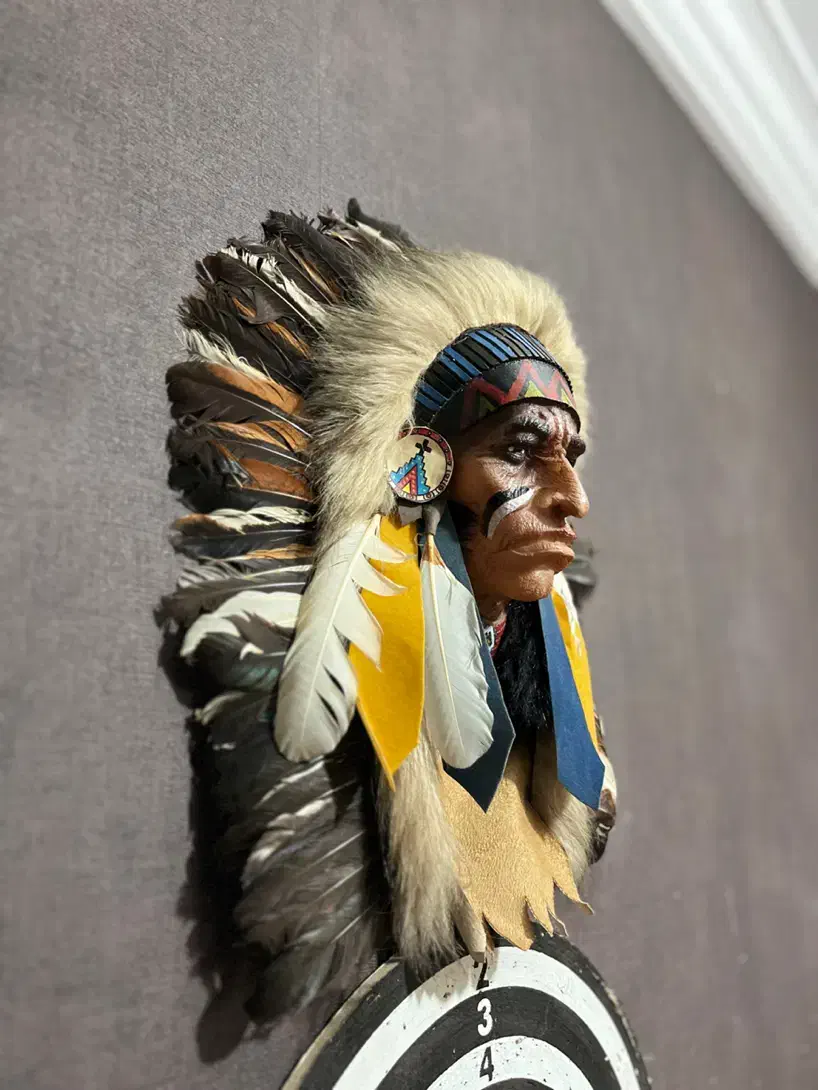 ماسک سرخ پوستی قدیمی ارزشمند|کلکسیون اشیاء عتیقه|گنبد کاووس, |دیوار