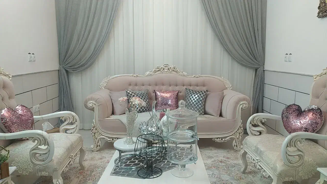 مبلمان ۷نفره سلطنتی|مبلمان خانگی و میز عسلی|کاشان, کارگر|دیوار