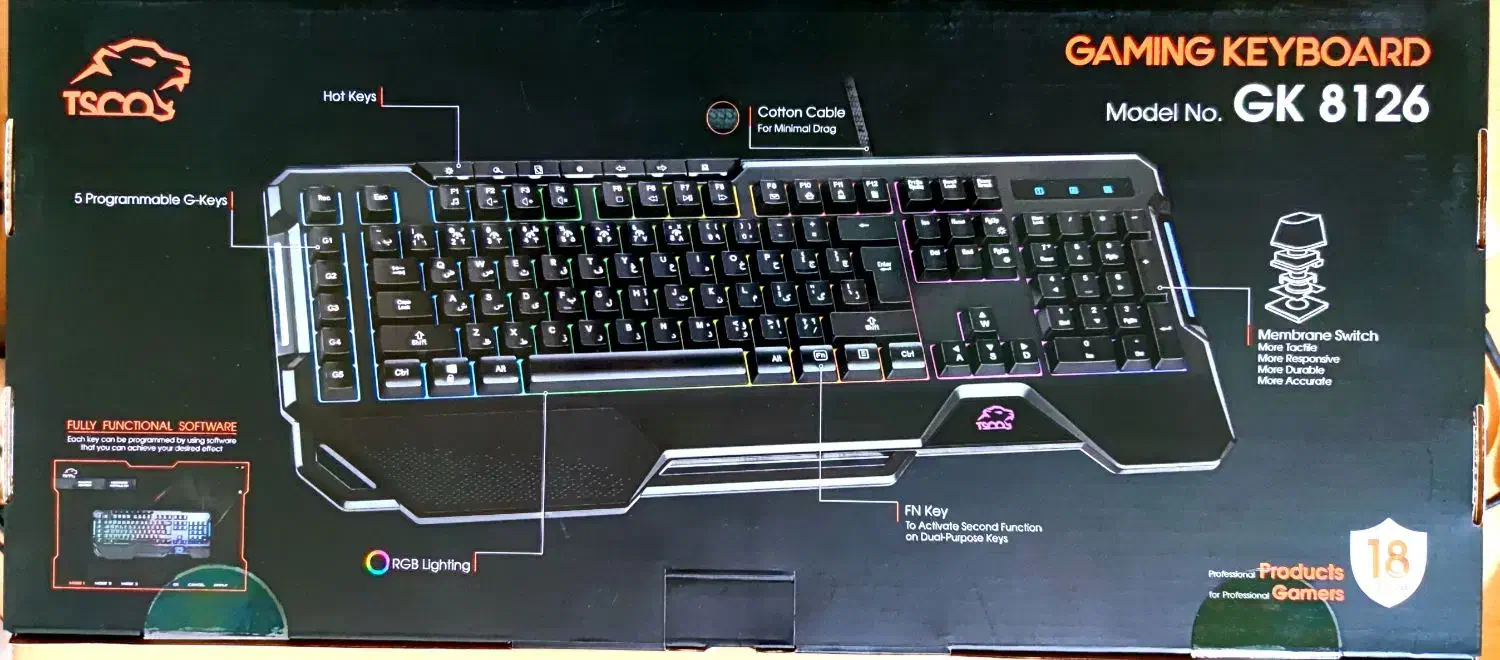 کیبورد گیمینگ GK 8126 TSCO|قطعات و لوازم جانبی رایانه|مشهد, آیت الله کاشانی|دیوار