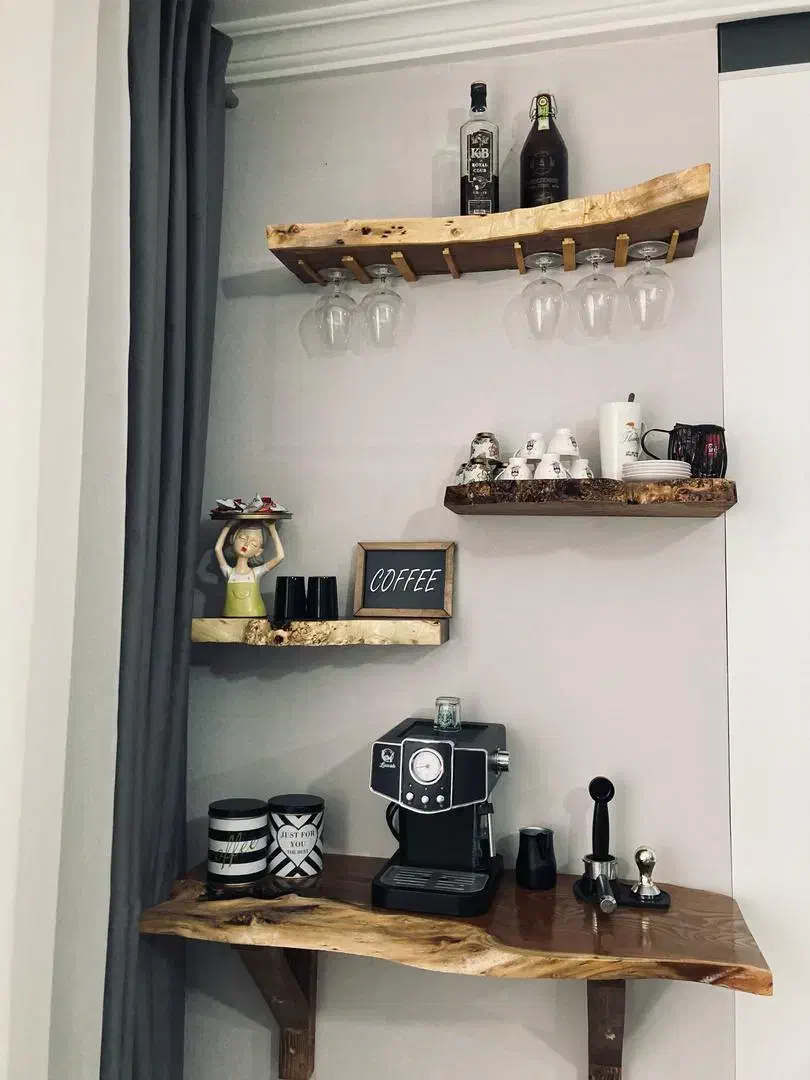 قفسه شلف چوبی|کتابخانه، شلف، قفسه‌های دیواری|همدان, |دیوار