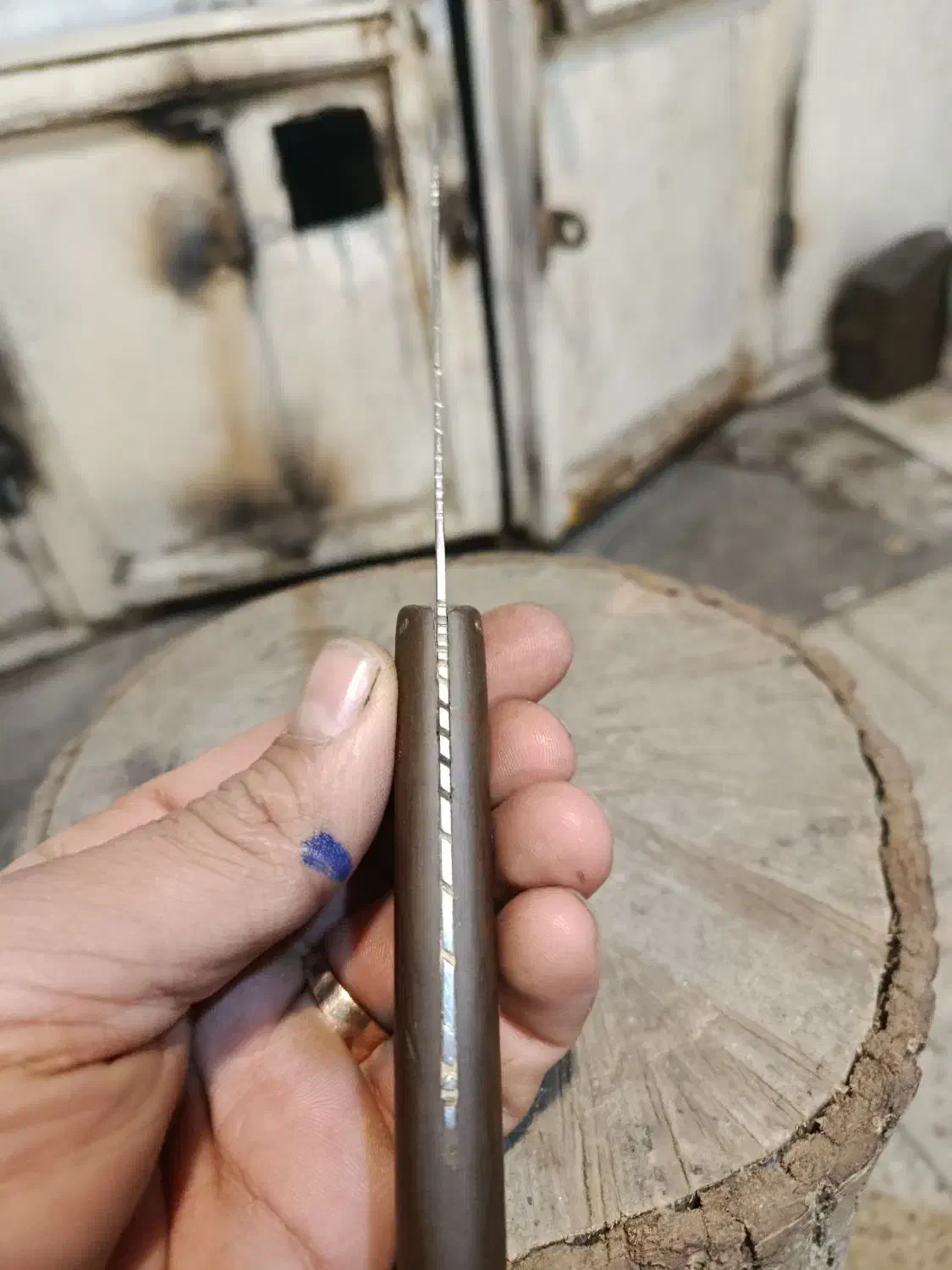 چاقو دست ساز قصابی طبیعت گردی|کلکسیون اشیاء عتیقه|سیرجان, |دیوار