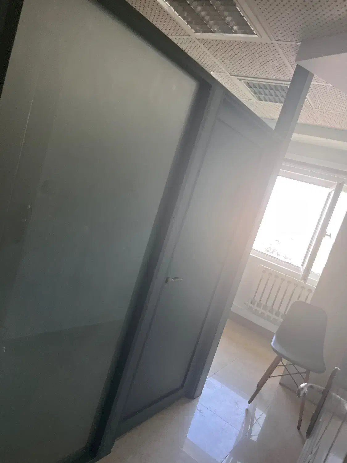 پارتیشن MDF شیشه‌ای نو، ۷.۵ متر|دفتر کار|بابل, |دیوار