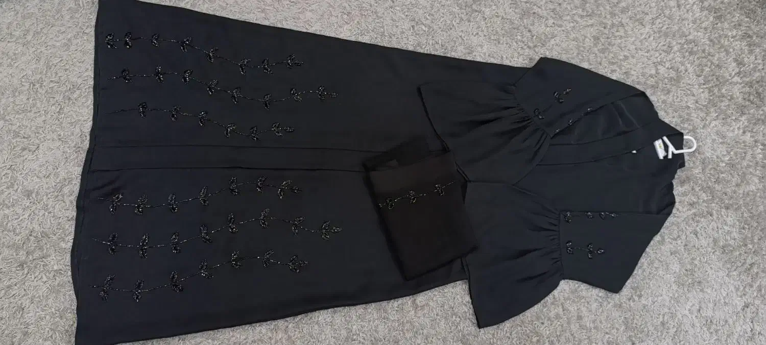 عبا زیبای مهره دوز شده با شال مهره دوزی|لباس|درگهان, |دیوار