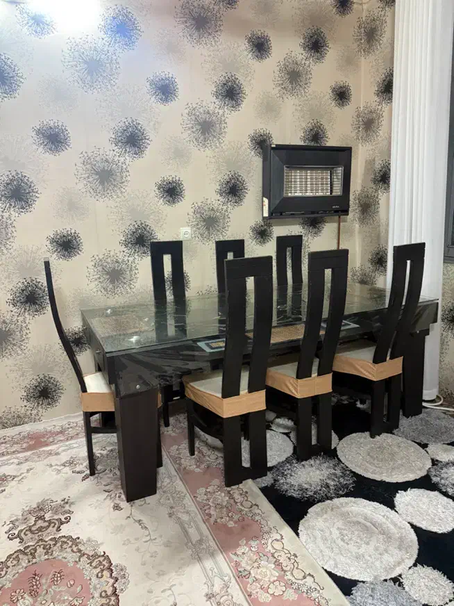 میز ناهار خوری ۸ نفره|میز و صندلی غذاخوری|رودسر, |دیوار