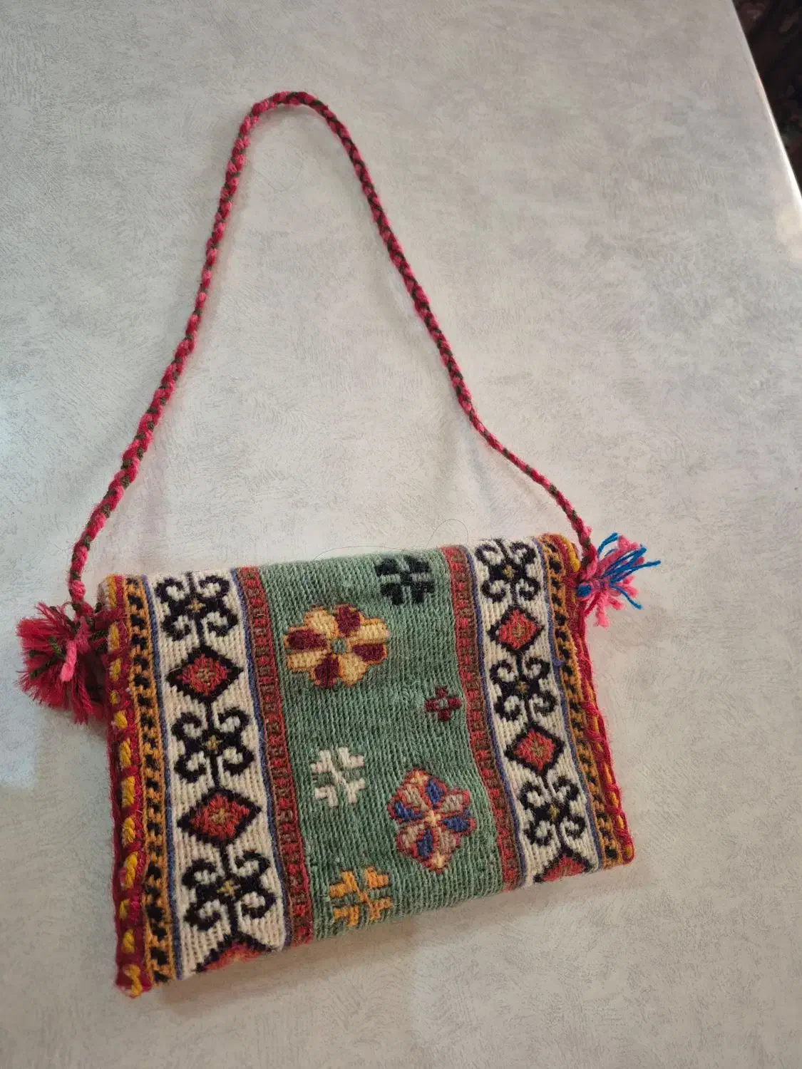 کیف گلیمی دستبافت|کیف، کفش، کمربند|کرمان, |دیوار