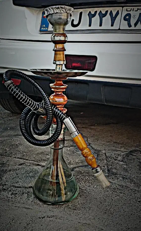 قلیان زرد قدیمی|کلکسیون و سرگرمی|زاگرس, |دیوار