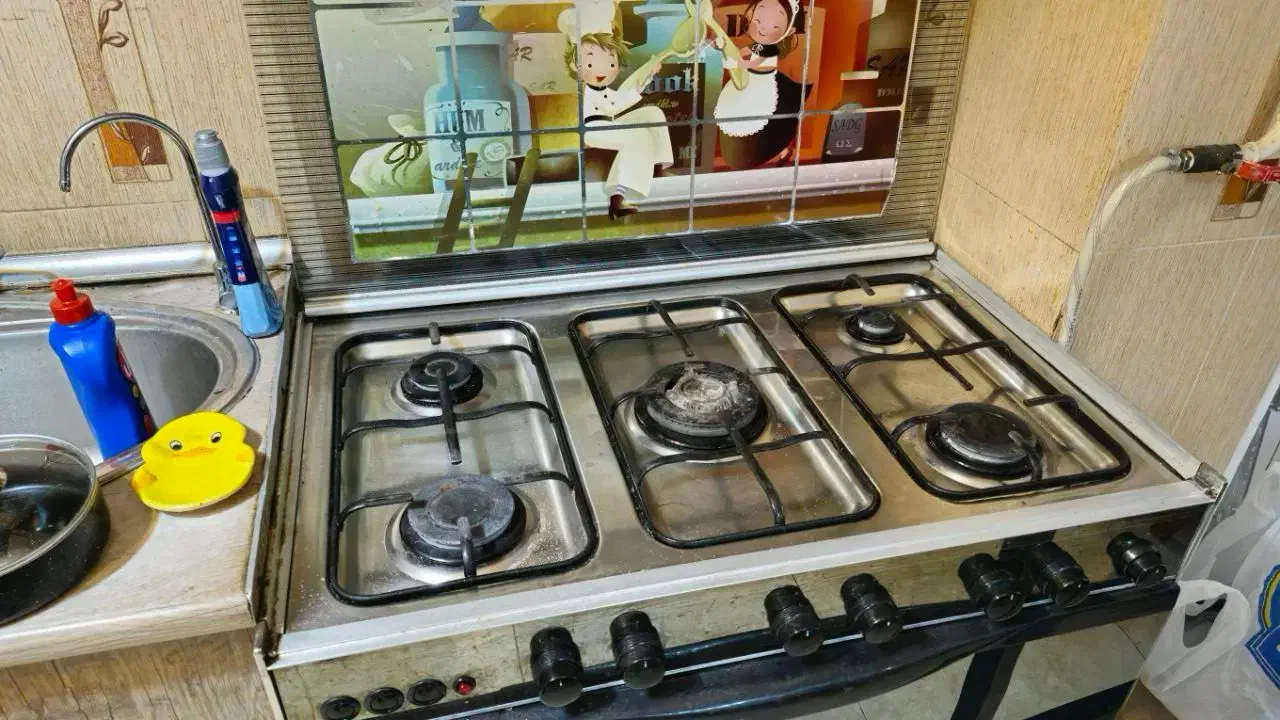 گاز 5 شعله فر دار و جوجه گردان|اجاق گاز و لوازم برقی پختوپز|ساری, |دیوار