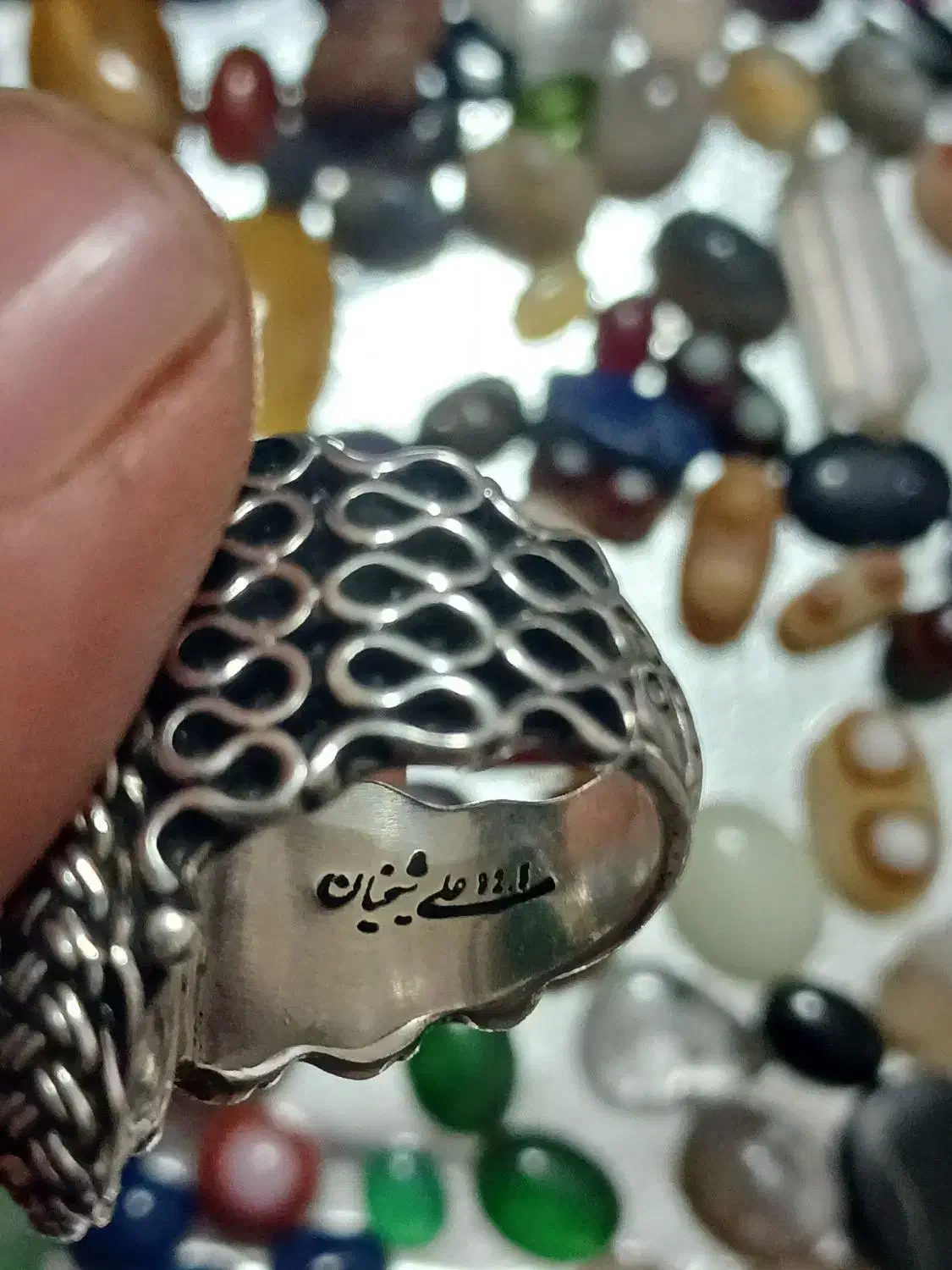 انگشتر نقره دست‌ساز کلکسیونی|جواهرات|تهران, زعفرانیه|دیوار