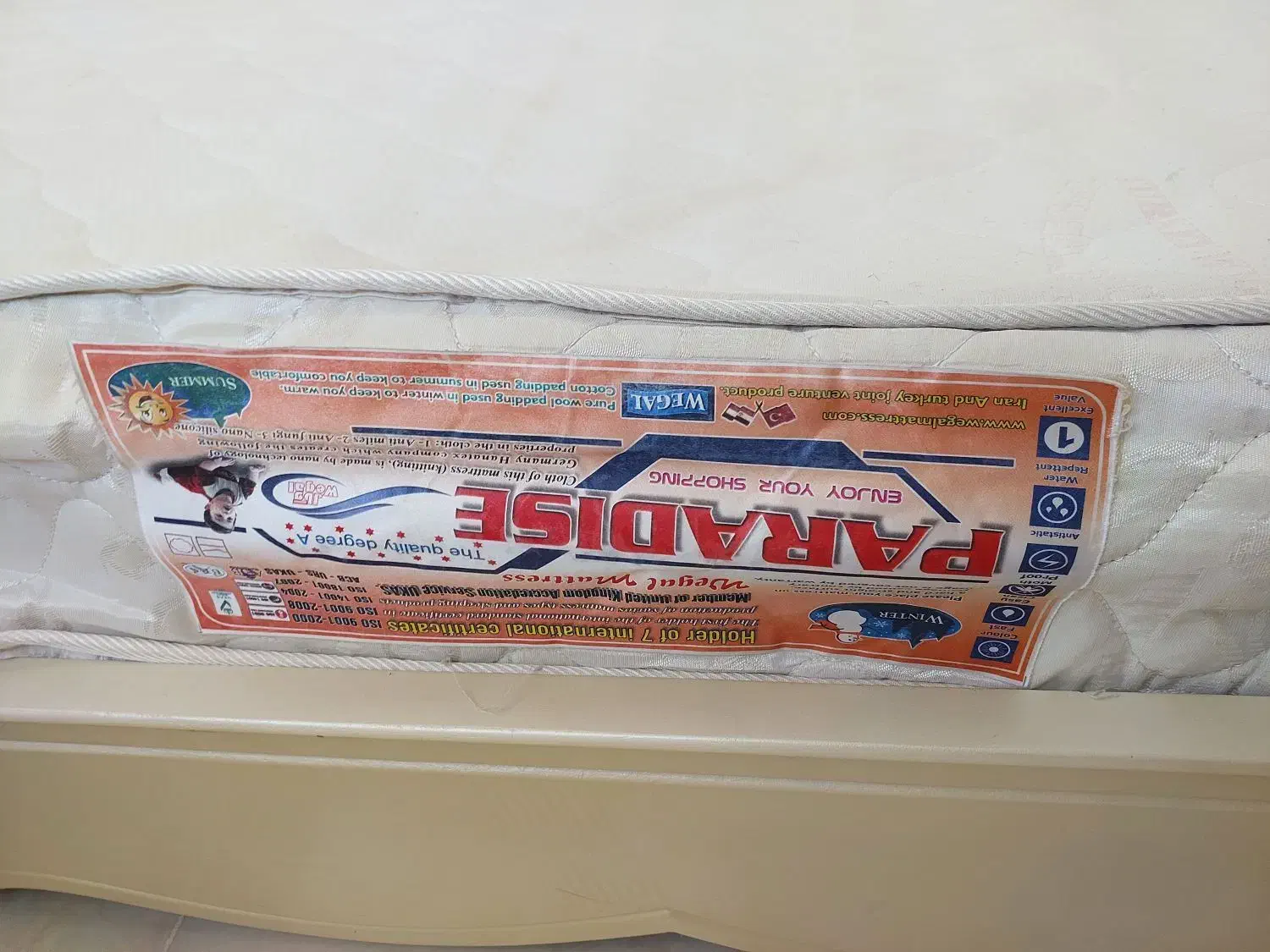 فروش تشک ترکیه سالم ۱۸۰×۲۰۰|تشک تختخواب|آستارا, |دیوار