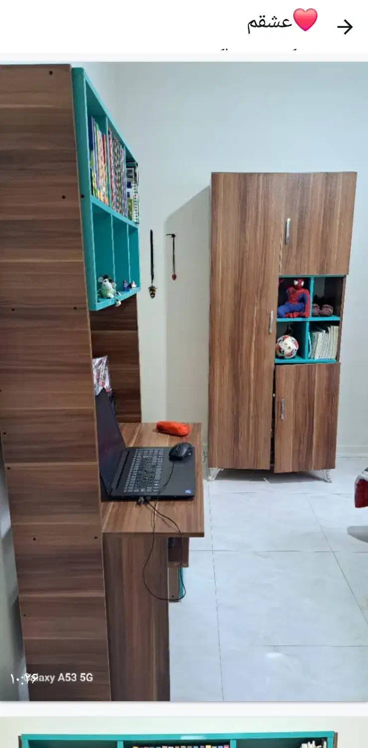 تخت وکمد نوجوان|تخت و سرویس خواب|فردیس, فرامرزیه|دیوار