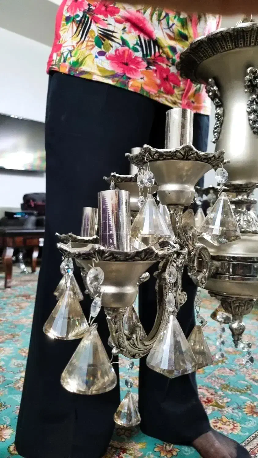 ترک،۱۰شاخه،برنز دودی،|لوستر و چراغ آویز|مشهد, امامیه (شهرک غرب)|دیوار