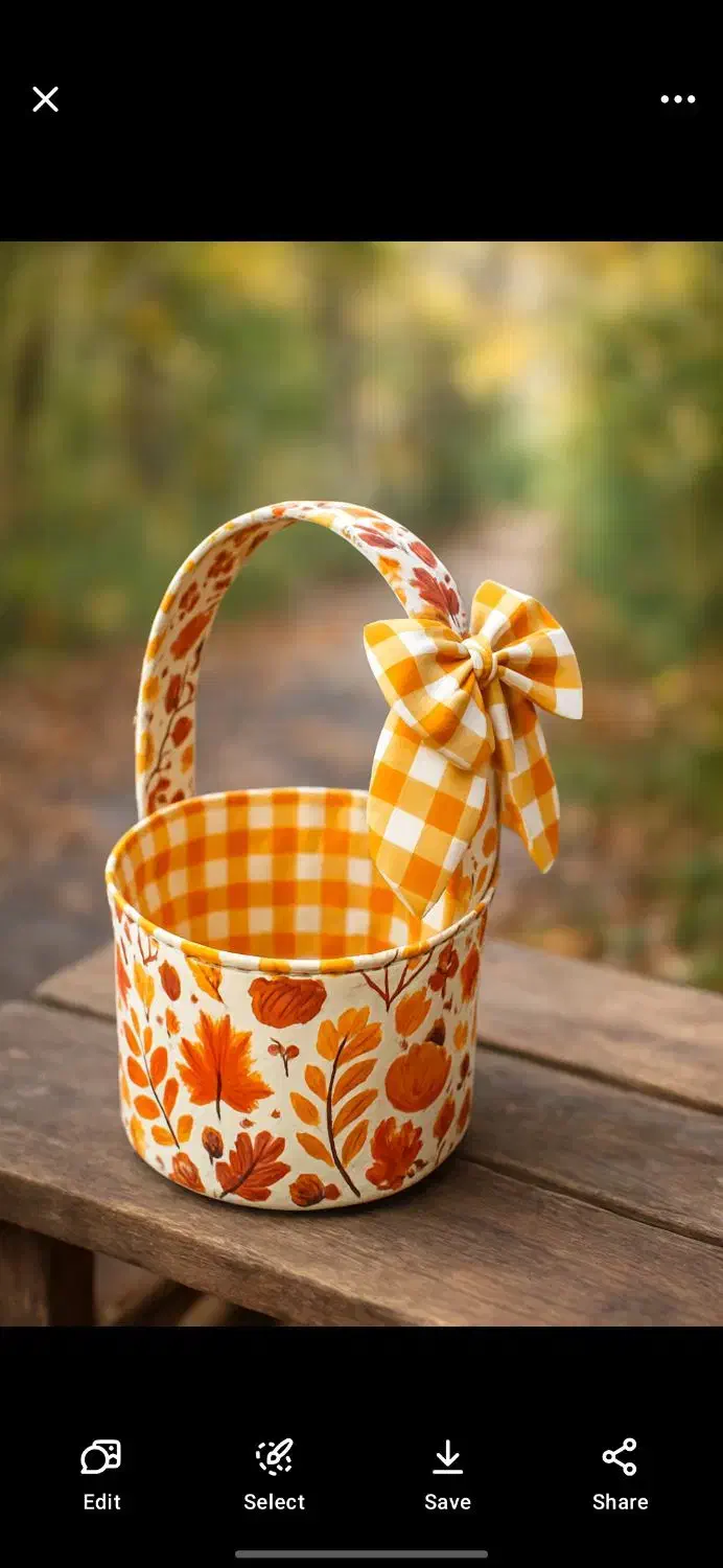 سبد دست دوز پاییزی|صنایع دستی و سایر لوازم تزئینی|پردیس, فاز ۳|دیوار