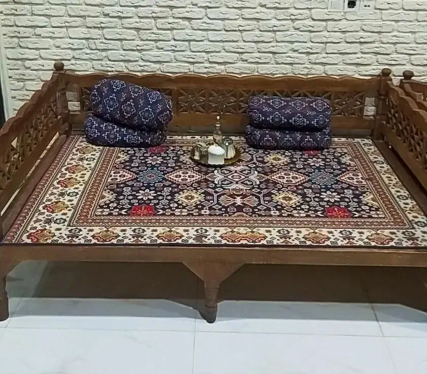 تخت سنتی چوبی|تخت و سرویس خواب|بجنورد, |دیوار