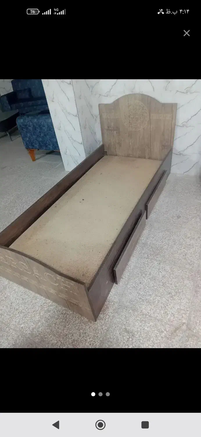 تخت چوبی سالم|تخت و سرویس خواب|کوهدشت, |دیوار