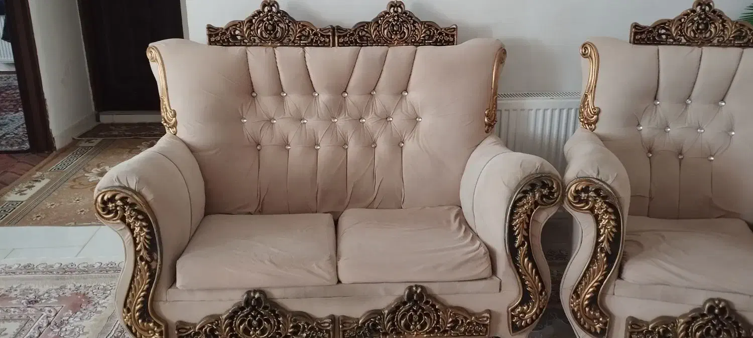 مبل 7نفره|مبلمان خانگی و میز عسلی|گلبهار, شهر جدید گلبهار|دیوار