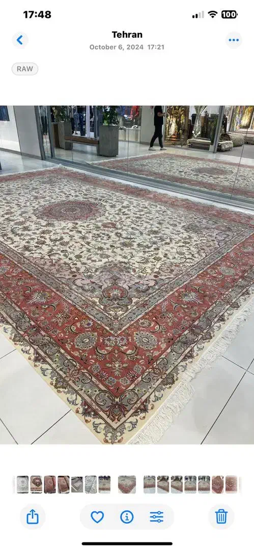 فرش دستباف (بساک)۲۴ متری طرح علیا ۴۵ رج ۴در۶|فرش|مشکیندشت, |دیوار