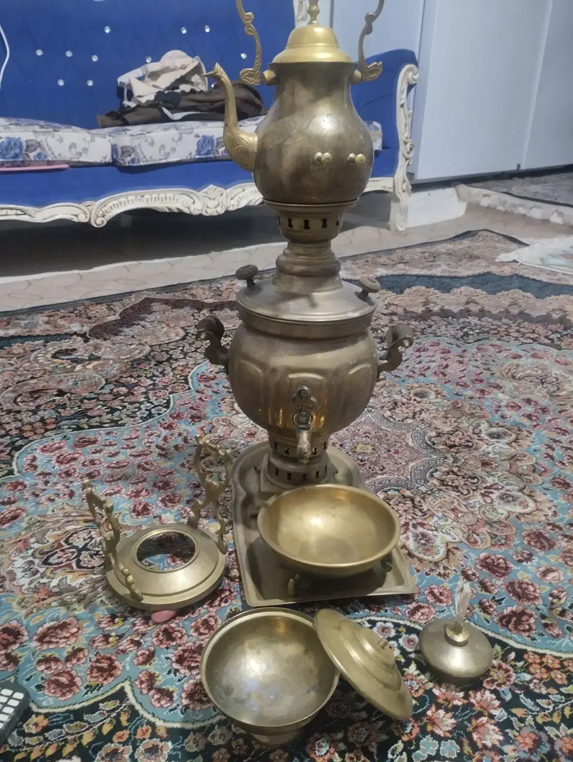 سماور زغالی قدیمی|کلکسیون اشیاء عتیقه|قدس, شهر‌قدس|دیوار