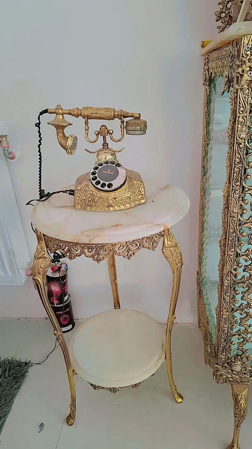 میز تلفن و تلفن برنز اصل|میز تلفن|کرمانشاه, |دیوار