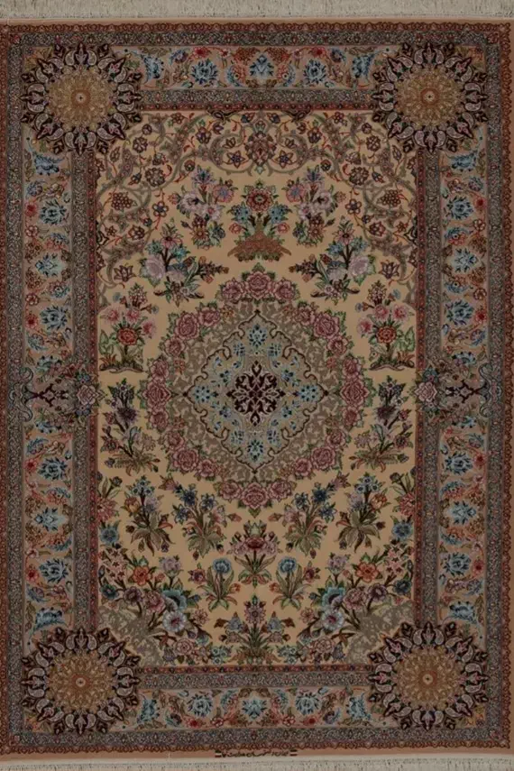 فرش دستبافت اصفهان استاد بافت چله ابریشم|فرش|اصفهان, هزارجریب|دیوار