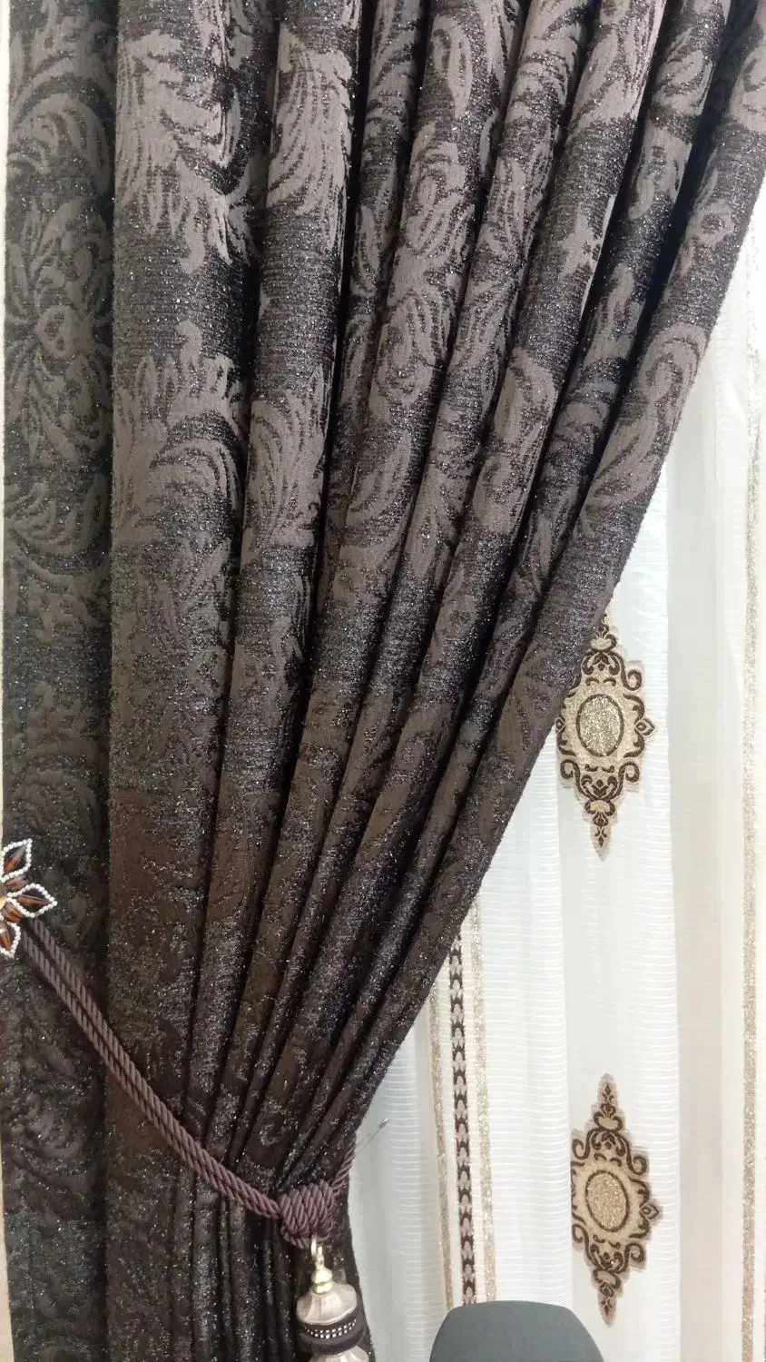 پرده با والون|پرده، رانر، رومیزی|قرچک, مهدیه|دیوار