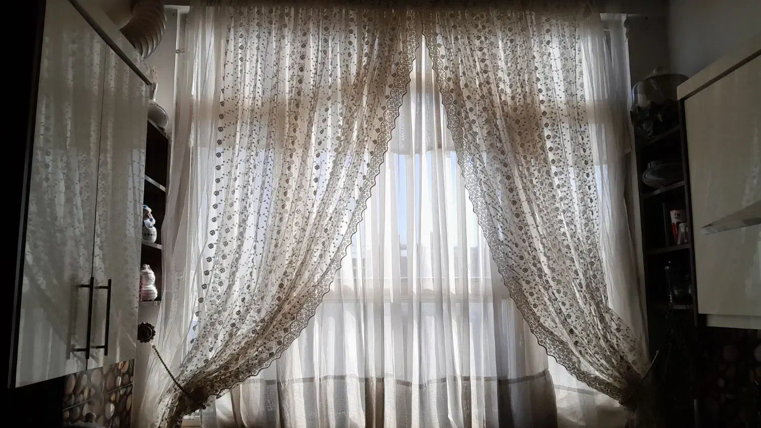 پرده کلبه ای|پرده، رانر، رومیزی|مشهد, فریزی|دیوار