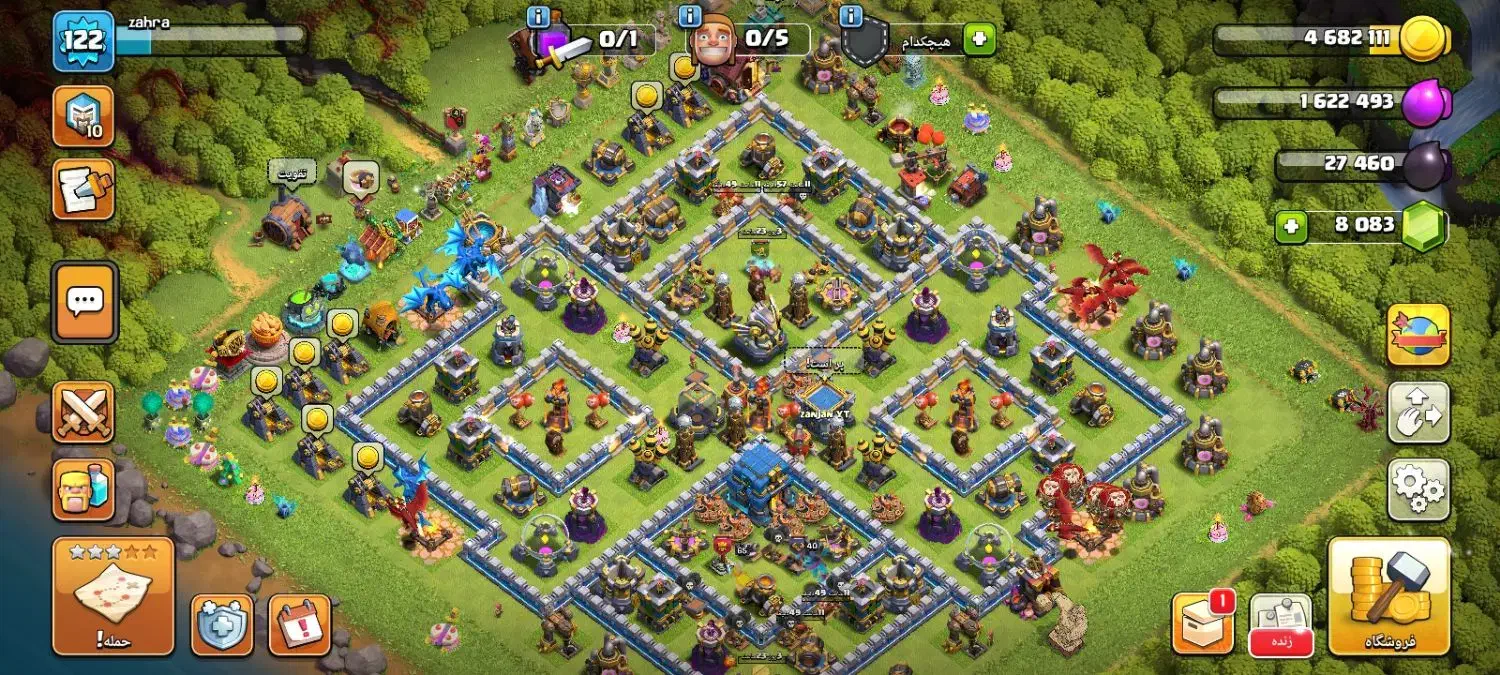 اکانت کلش آف کلنز|کنسول، بازی ویدئویی و آنلاین|قم, چهل درخت‎|دیوار