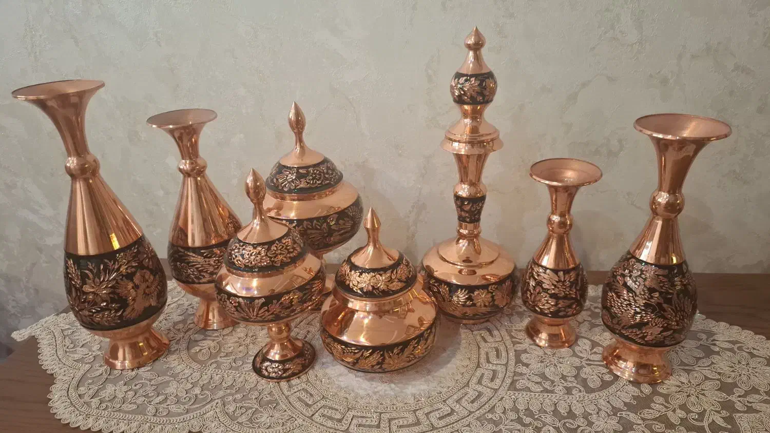 ظروف مسی الماسه شده اصفهان|صنایع دستی و سایر لوازم تزئینی|اندیشه, اندیشه فاز ۱|دیوار