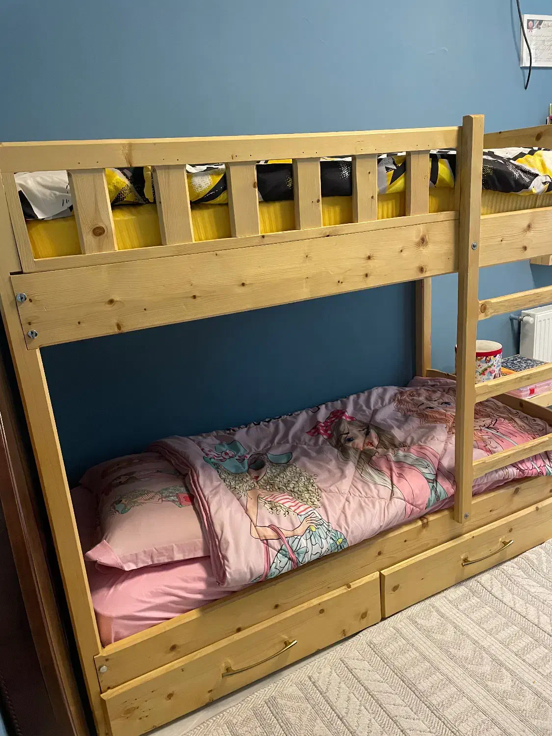 تخت دو طبقه چوبی|تخت و سرویس خواب|کرمانشاه, |دیوار