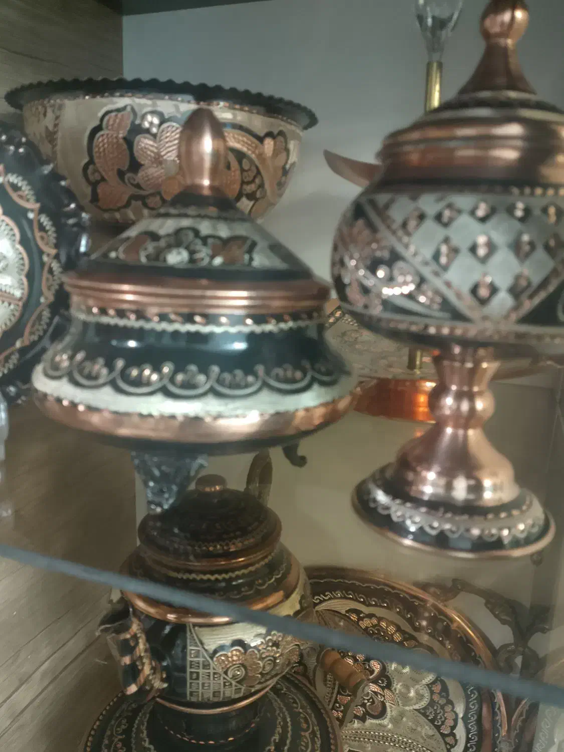 ظروف مسی نقره کوب|صنایع دستی و سایر لوازم تزئینی|شهریار, کردزار|دیوار