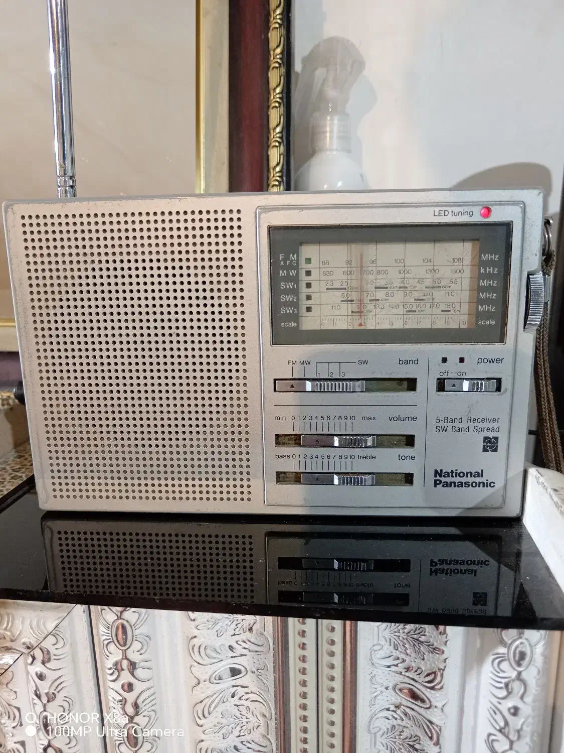 رادیو ناسیونال پاناسونیک قدیمی وبا کفیت|کلکسیون اشیاء عتیقه|قروه, |دیوار