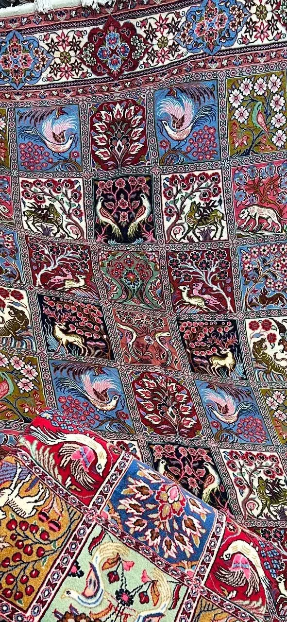 یک جفت قالی ۷ متری ساروق ریز بافت رنگ گیاهی|فرش|تهران, بازار|دیوار