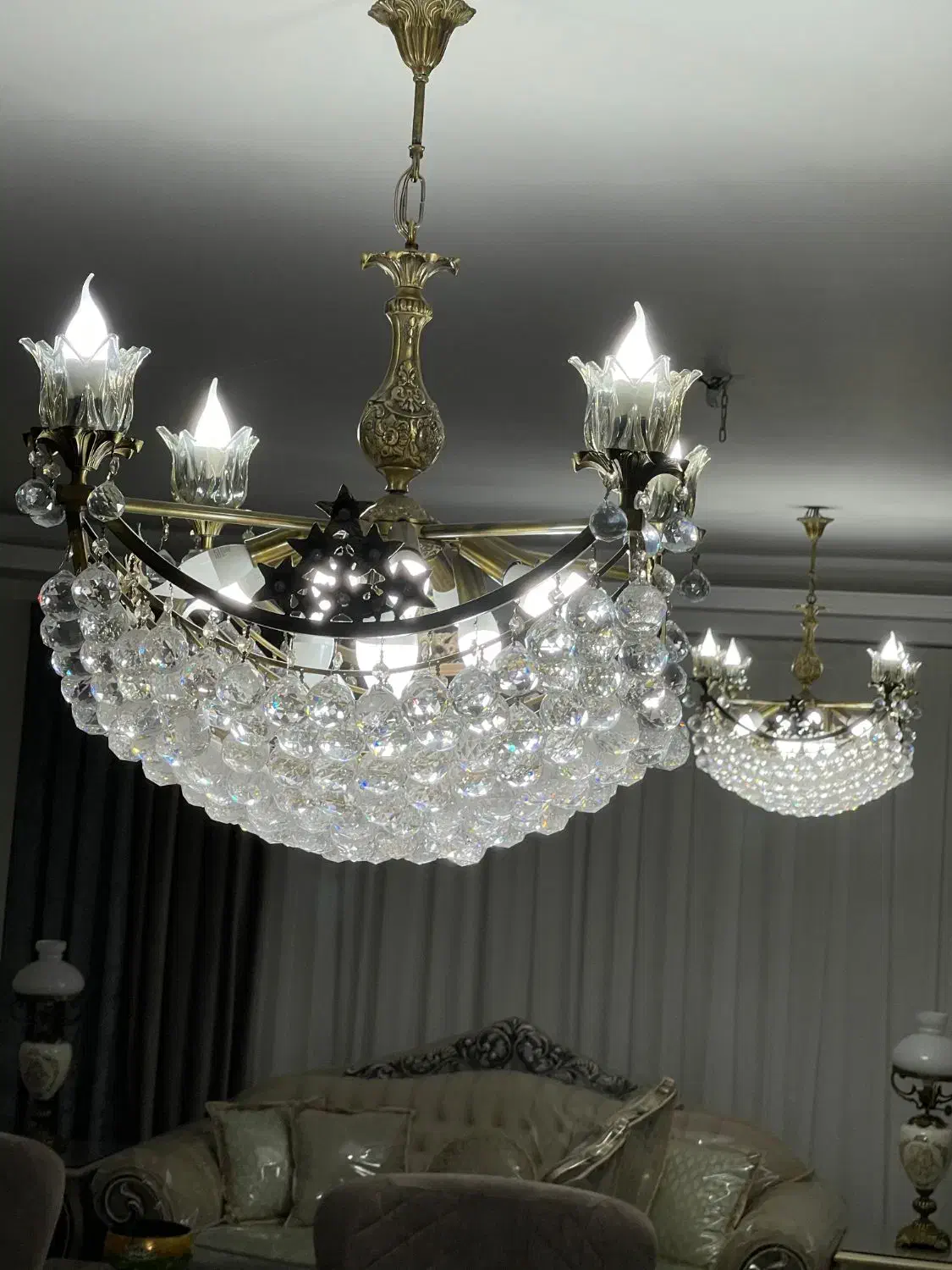 لوستر برنز با قیمت خوب|لوستر و چراغ آویز|تبریز, |دیوار