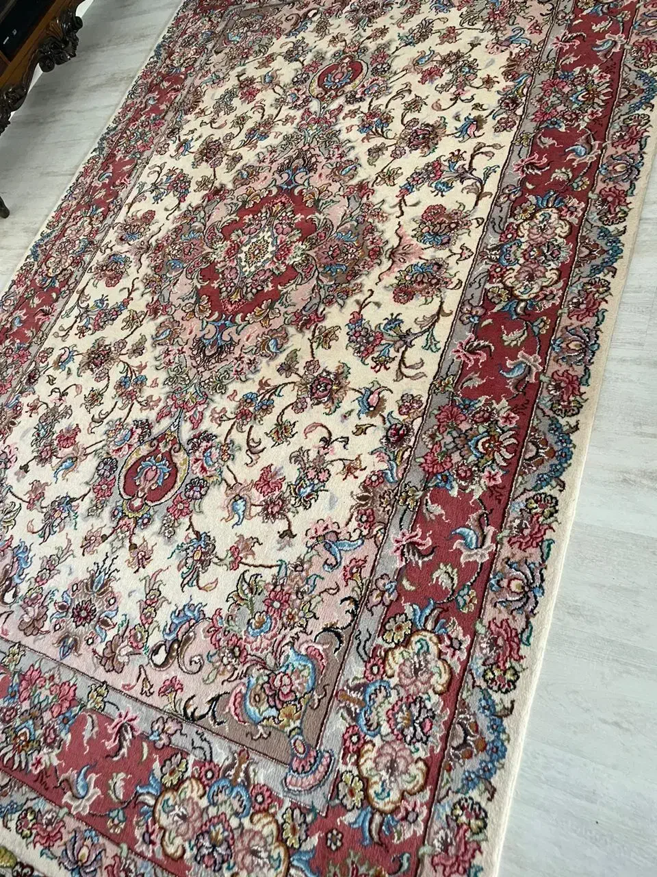 فرش ۶ متری دست بافت گل ابریشم|فرش|اردبیل, |دیوار