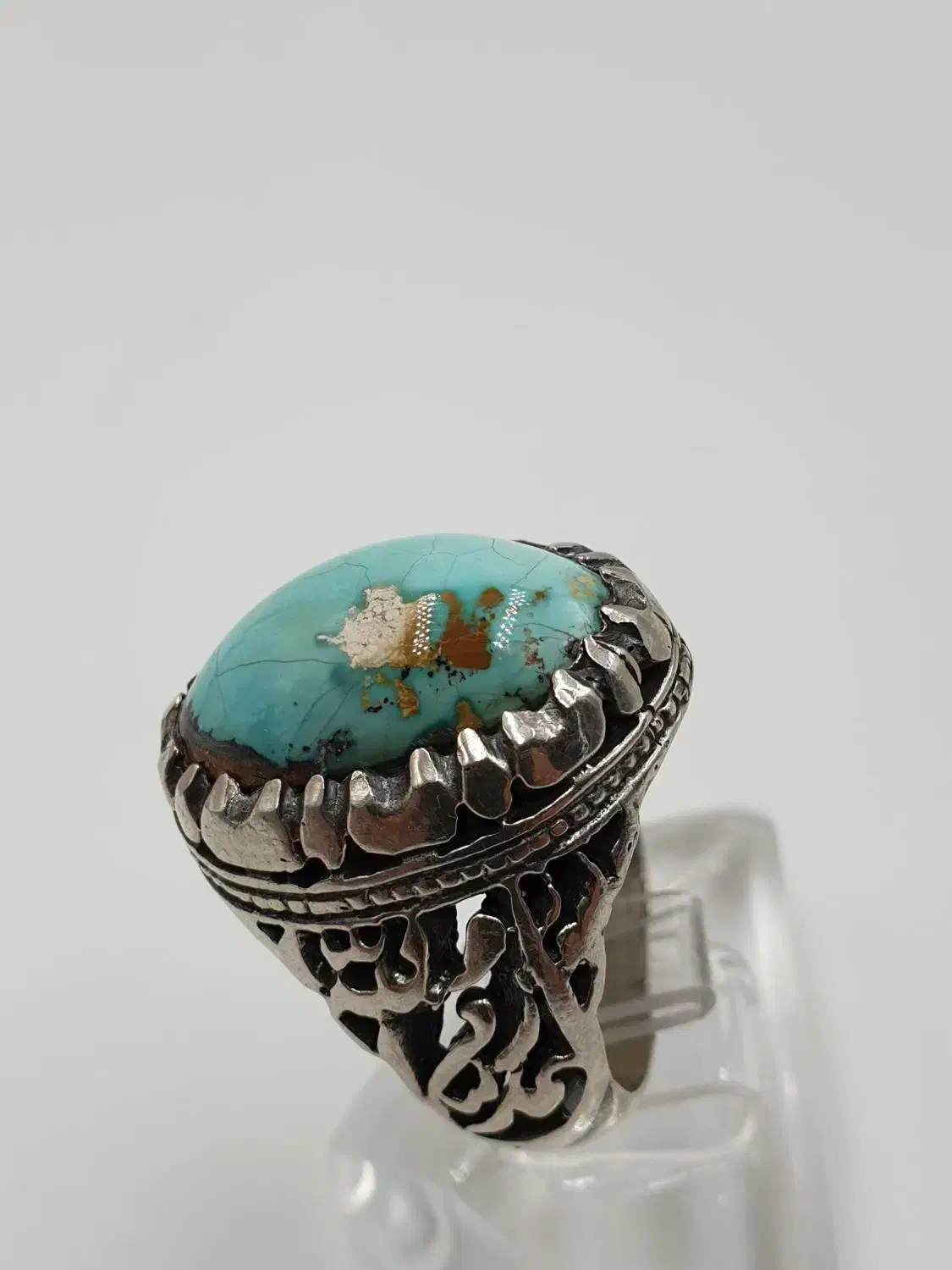 انگشتر فیروزه طبیعی زیبا و سنگین|جواهرات|خاوران, |دیوار