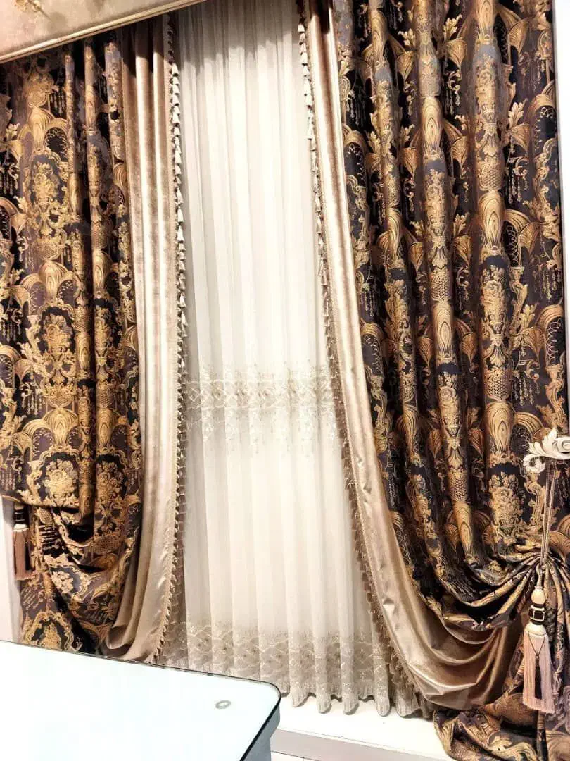 پخش سراسرکشور انواع پرده ساده توری شاین دار دکوری|پرده، رانر، رومیزی|تبریز, |دیوار