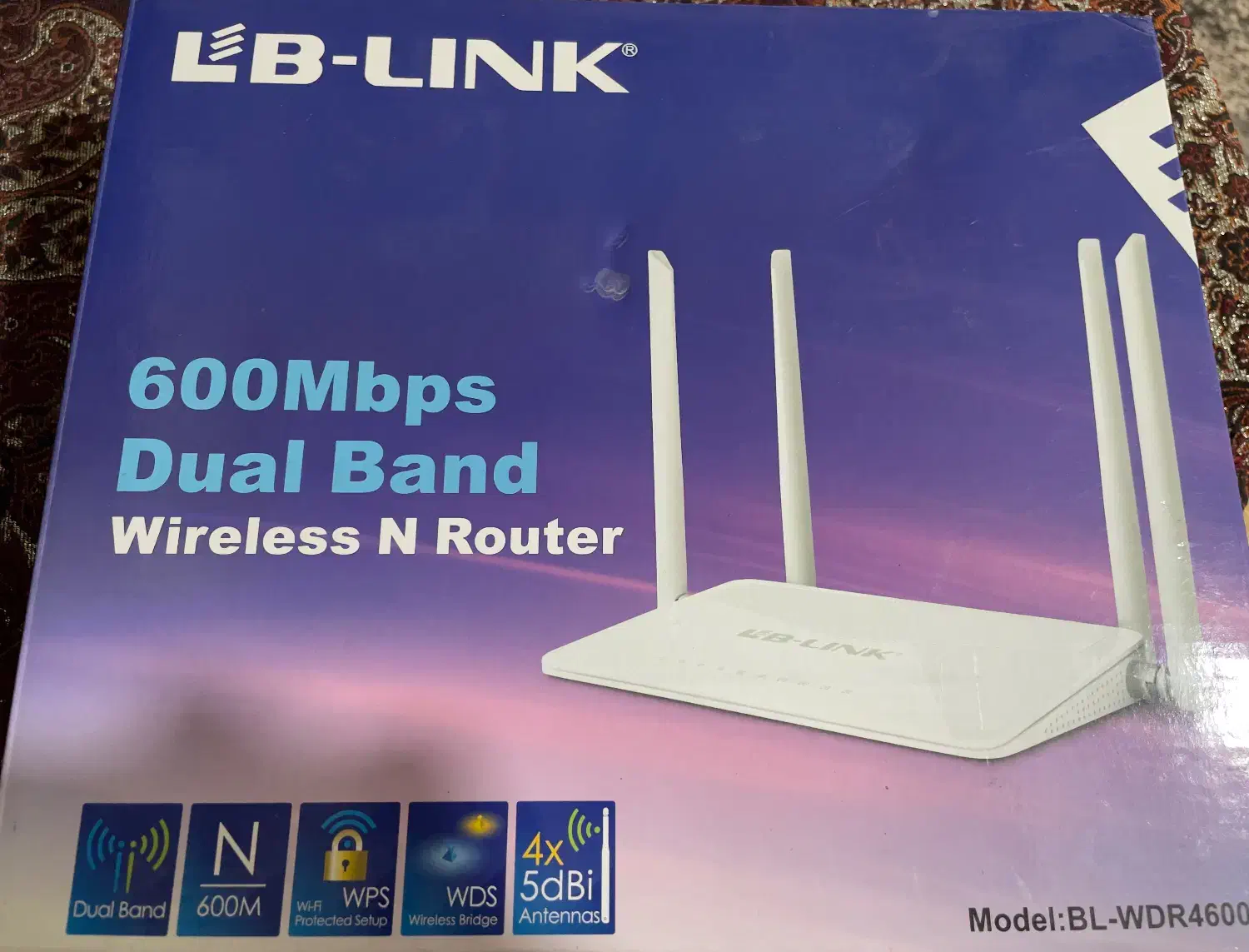 روتر LB LINK ، مدل۶۰۰Mbps Dual Band Wireless N|مودم و تجهیزات شبکه|رشت, کاکتوس|دیوار